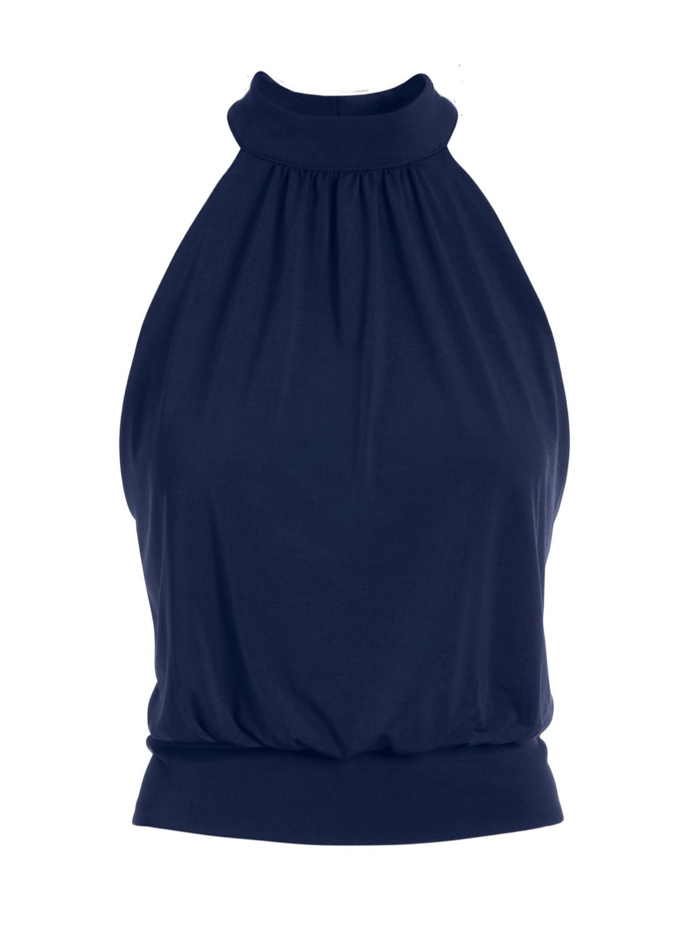 Boston Proper Navy Halter-Style Tank Top